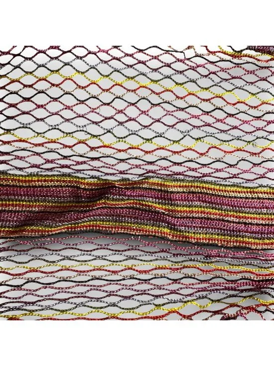 Festive Colorful "Silk Feel" Polyester Mesh Scarf Fringe EUC Decorative Boho - Picture 8 of 10